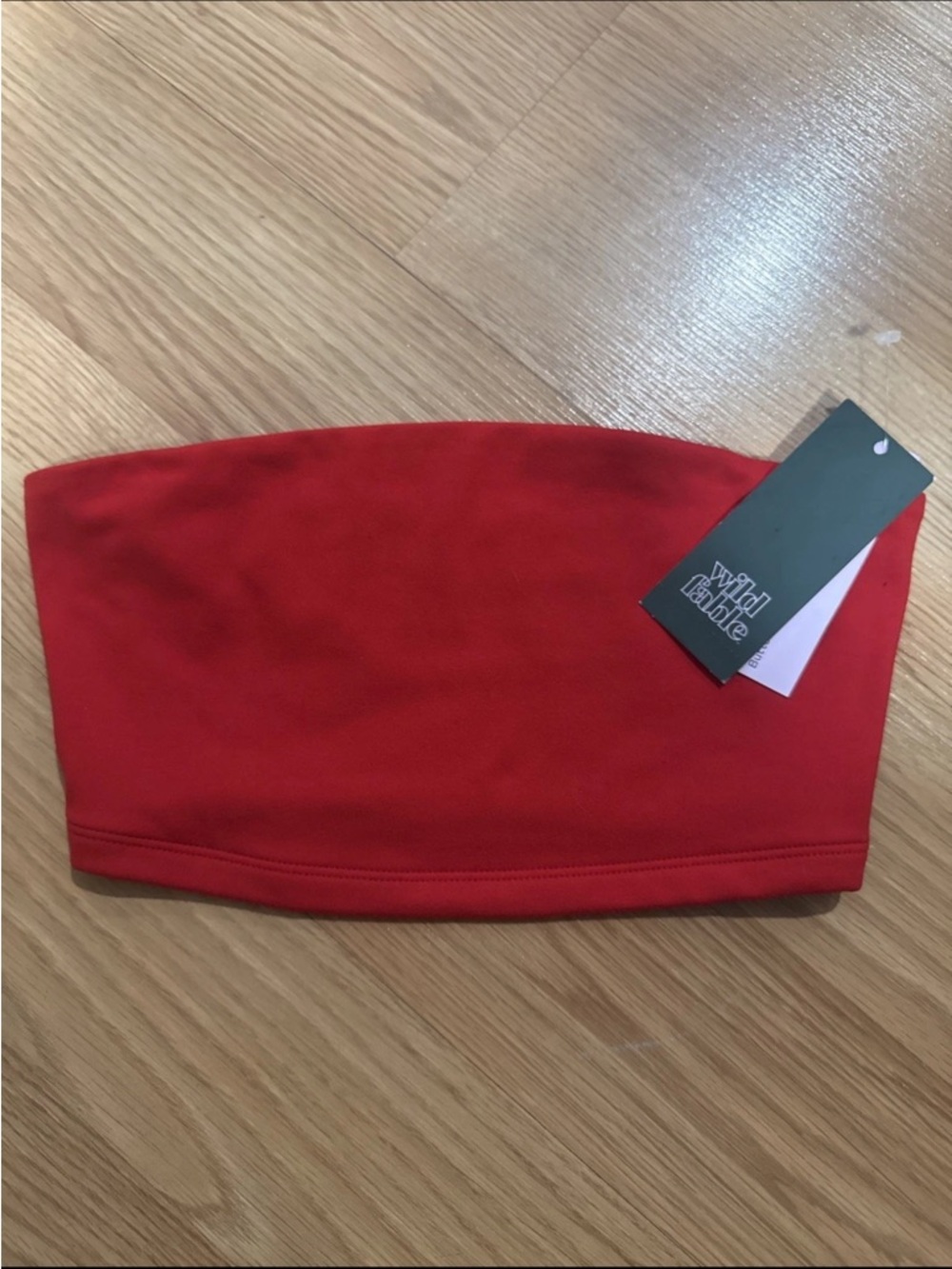 NEW wild fable Red Stretch Bandeau Top